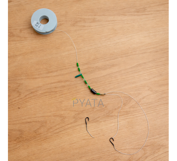 Готовая снасть с 2 крючками для рыбалки Херабуна 5,4м #1,5