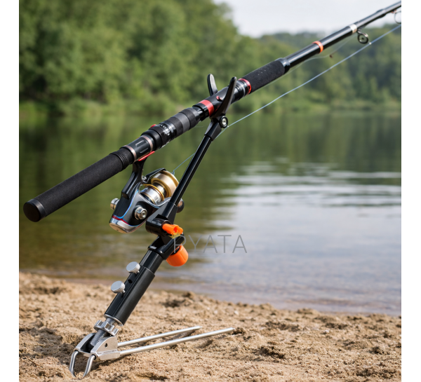 Телескопическая подставка для удилища 2,1 м Черный