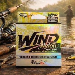 Волосінь нейлонова для рибалки boyaBY Wind 0,2 mm 6 rg 100 m