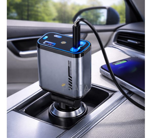 Автомобільний зарядний пристрій 66W USB Type-C Lightning QC3.0 PD з проєктором Зоряне небо (527/BA-0411)