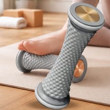 Массажный ролик для стоп и тела 16,5×7 см, фасциальный массажер для ног, спины, шеи и плеч серый(626/VEN-1413)