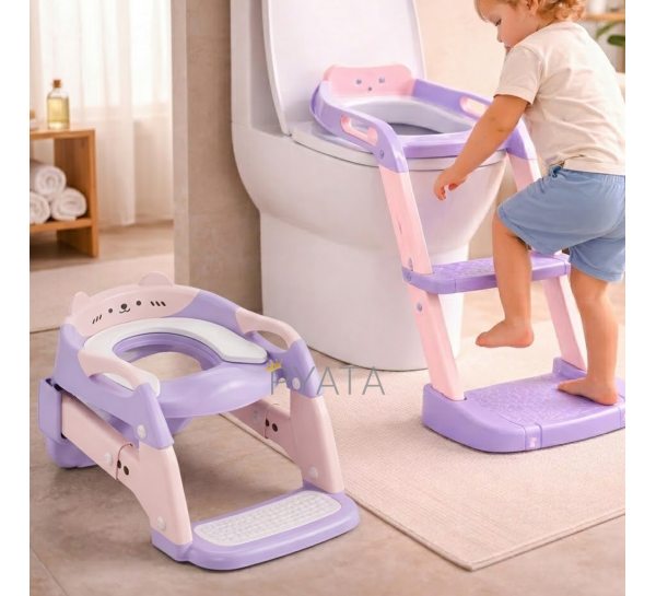 Дитячий горщик 3 в 1 Portable Potty складаний з драбиною, накладка на унітаз антиковзкий(626/VEN-1402-С45/2)