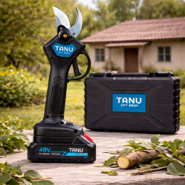 Аккумуляторный садовый секатор TANU в кейсе на 2 АКБ 48 Vh