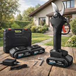 Акумуляторний садовий секатор TANU в кейсі на 2 АКБ 96 Vh