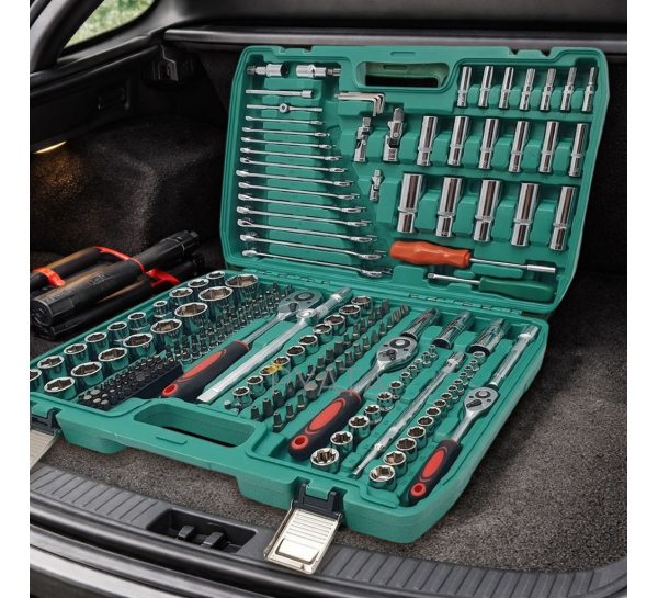 Набір інструментів 216 предметів в кейсі хром ванадієва сталь професійний автомобільний комплект (626/216PC-C34)