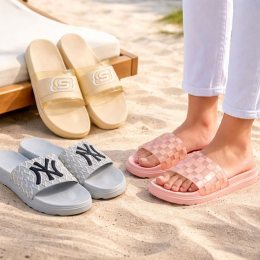 Капці літні підліткові жіночі 5030 набір 3 пари випадкові кольори, легкі повсякденні шльопанці 36 розмір