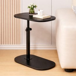 Журнальный столик трансформер регулируемый по высоте, приставной С-образный, Черный(626/VEN-1397-С45/2)
