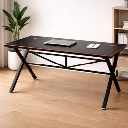Стіл комп’ютерний 120×60 см хай-тек МДФ метал з отвором для кабелів робочий письмовий стіл(626/VEN-1395-С45/2)