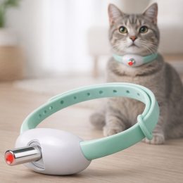 Лазерний смарт-нашийник іграшка для котів із вбудованим лазером для тварин Smart laser T-883 Бірюзовий (205/3573)