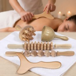 Набір масажерів 5 в 1 для мадеротерапії, антицелюлітного та лімфодренажного масажу тіла (626/VEN-1414-С45/2)