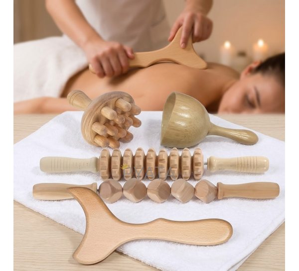 Набір масажерів 5 в 1 для мадеротерапії, антицелюлітного та лімфодренажного масажу тіла (626/VEN-1414-С45/2)