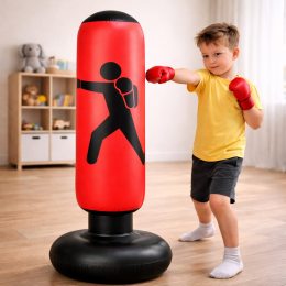 Надувная боксерская груша 160×30см ПВХ для детей и взрослых, основание под воду или песок(626/VEN-1429-С45/2)