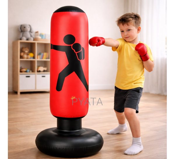 Надувная боксерская груша 160×30см ПВХ для детей и взрослых, основание под воду или песок(626/VEN-1429-С45/2)