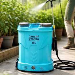 Опрыскиватель аккумуляторный 16л JANSVARKA 2025 12В садовый ранцевой с телескопической удочкой 115 см(JS/2060)