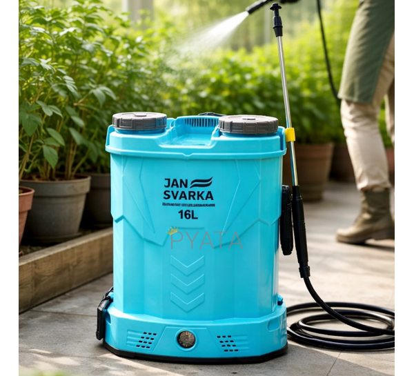 Обприскувач акумуляторний 16 л JANSVARKA 2025 12В ранцевий садовий з телескопічною вудкою 115 см(JS/2060)