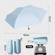 Кишенькова портативна міні-парасолька з чохлом Блакитний (205/3539)