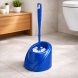 Щетка для унитаза с подставкой Волна, современный дизайн, пластиковая, Синий (DRK)