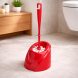 Щетка для унитаза с подставкой Волна, современный дизайн, пластиковая, Красный (DRK)