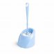 Щетка для унитаза с подставкой Волна, современный дизайн, пластиковая, Голубой (DRK)