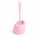 Щетка для унитаза с подставкой Волна, современный дизайн, пластиковая, Светло-розовый (DRK)