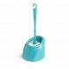 Щетка для унитаза с подставкой Волна, современный дизайн, пластиковая, Аквамарин (DRK)