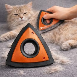 Устройство для удаления шерсти животных EL-2350 треугольный скребок для мебели одежды ковров, Оранжевый(237)