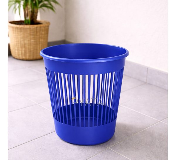 Кошик для паперу Алеана 12 л офісний пластиковий контейнер для сміття компактний, Синій (DRK)