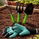 Садовий набір 2 в 1 інструменти 3 шт + рукавиці з кігтями Garden Gloves для посадки та догляду за рослинами