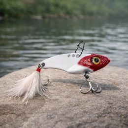 Приманка цикада BoyaBY 21g Red Head металева вібраційна на щуку окуня судака голографічна 21 г