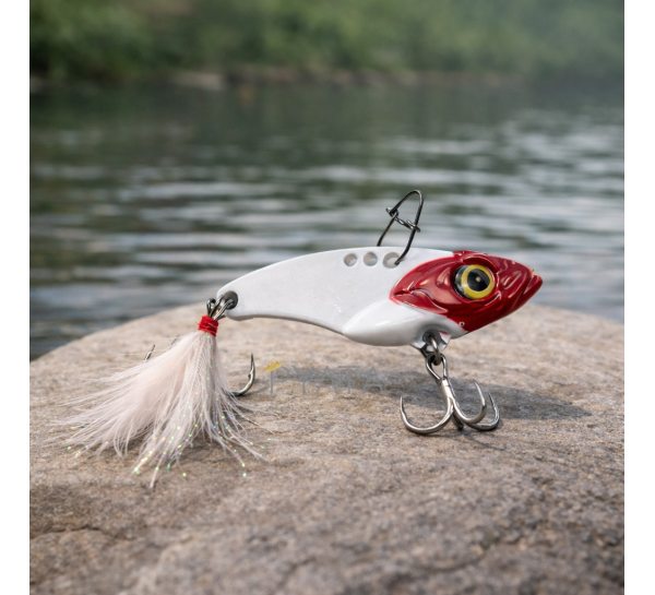 Приманка цикада BoyaBY 21g Red Head металева вібраційна на щуку окуня судака голографічна 21 г