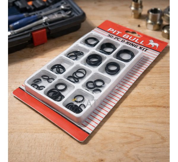 Набір ущільнювальних кілець PIT BULL 50 шт O-Ring гумові прокладки для авто, сантехніки, ремонту (YAB)