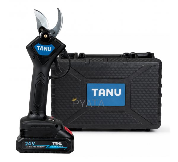 Акумуляторний портативний садовий секатор в кейсі TANU 24Vh на 2 АКБ Чорний (CA/AM-11)