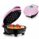 Міні вафельниця електрична Waffle Maker XL-287 рожева антипригарна компактна 350 Вт для дому (X05/2422)