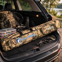 Чохол для вудлищ Lansha Fishing 130 см 2 кишені мультикам рибальський чохол для спінінгів