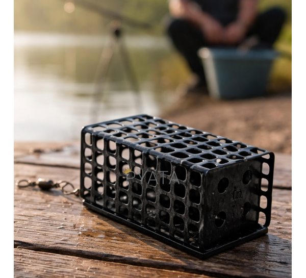 Фідерна годівниця 110 г закрита металева для донної риболовлі клітка для прикормки фідер снасті