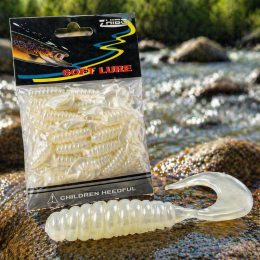 Силіконова приманка SHIBO Soft Lure (личинка/твістер) 7 см 81 г тонуча для щуки судака окуня
