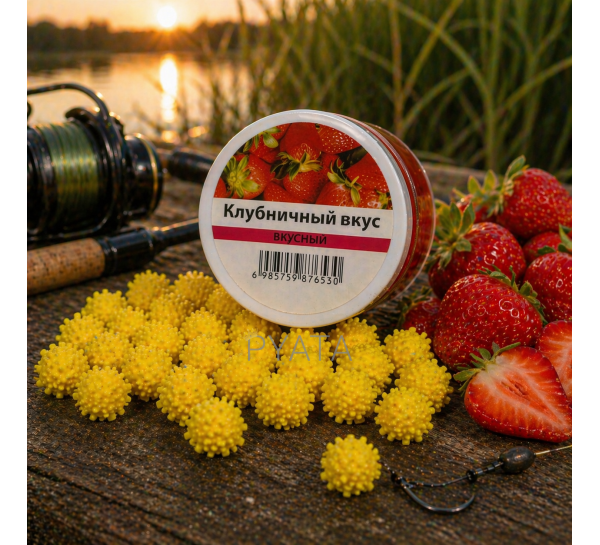 Рибальська поплавкова насадка приманка Power Float Bait 15 мм аромат Полуниця (988)