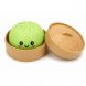 Сквиш антистресс Бао булочка пельмень BUN Squishy Dumpling 5.5 см, мягкая сенсорная игрушка в корзине-пароварке, Mystery сюрприз, случайный цвет, 3+ (OX)