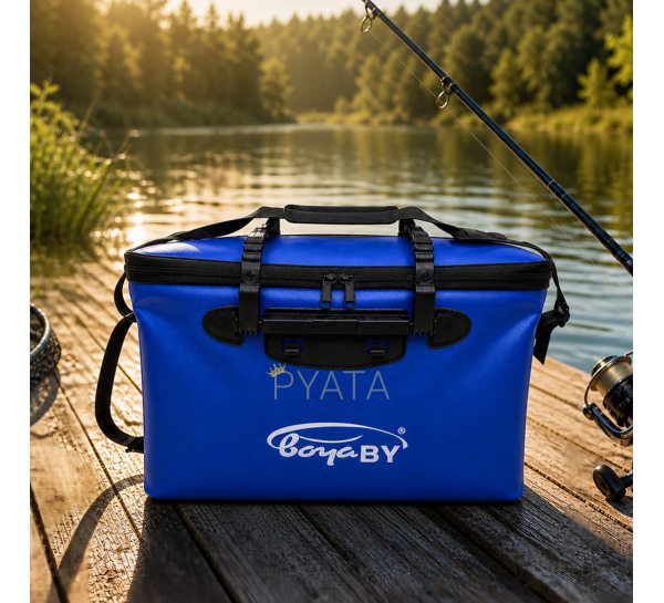 Сумка для риболовлі boyaBY ПВХ синя герметична для риби та води міцна та зручна, 45 см (988)