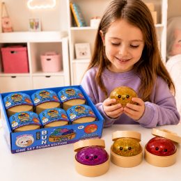 Сквіш антистрес Бао булочка пельмень BUN Squishy Rainbow Mystery 8.5 см, випадковий колір, 3+ (OX)
