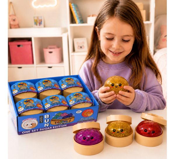 Сквіш антистрес Бао булочка пельмень BUN Squishy Rainbow Mystery 8.5 см, випадковий колір, 3+ (OX)