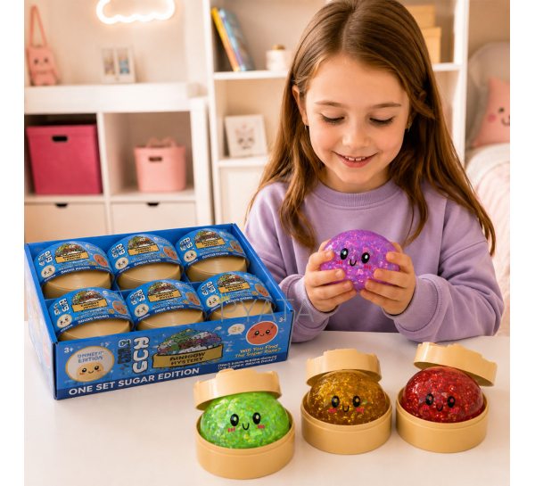 Сквіш антистрес Бао булочка пельмень BUN Squishy Rainbow Mystery Orbiz Edition 8.5 см, випадковий колір, 3+ (OX)