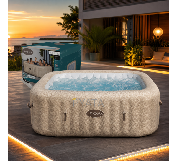 Надувне квадратне джакузі Bestway 6001M Lay-Z-Spa Hawaii 201x71 см 1325 л/год 6 місць 1180 л (АТ)