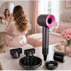 Фен-стайлер HAIR DRYER 5в1 с насадками и ионизацией 1600 Вт для укладки волос, Розовый (X05/2870) Фен-стайлер HAIR DRYER 5в1 с насадками и ионизацией 1600 Вт для укладки волос, Розовый (X05/2870)