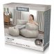 Надувне крісло + пуфик вініл/ПВХ, до 100 кг Bestway 75137 Comfi Cube Lounger 107x99x80 см Сірий (АТ)