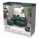 Надувне крісло + пуфик вініл/ПВХ, до 100 кг Bestway 75137 Comfi Cube Lounger 107x99x80 см Зелений (АТ)