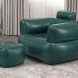 Надувне крісло + пуфик вініл/ПВХ, до 100 кг Bestway 75137 Comfi Cube Lounger 107x99x80 см Зелений (АТ)