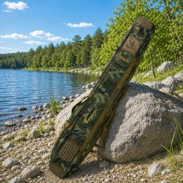 Чохол для вудилищ BoyaBY HL Rod Bag напівжорсткий камуфляжний 2 секції під котушки, 160 см (988)