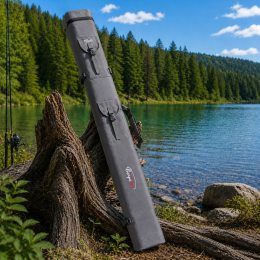 Жорсткий чохол-тубус Boya By SP Rod Bag 150 см для вудилищ подвійний водостійкий Oxford, Сірий (988)