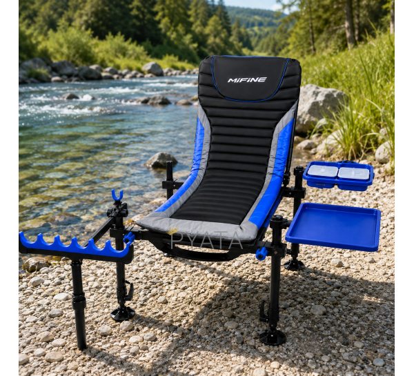Фідерне крісло MIFINE Folding Chair для рибалки з регульованими ніжками та спинкою (988/55090)